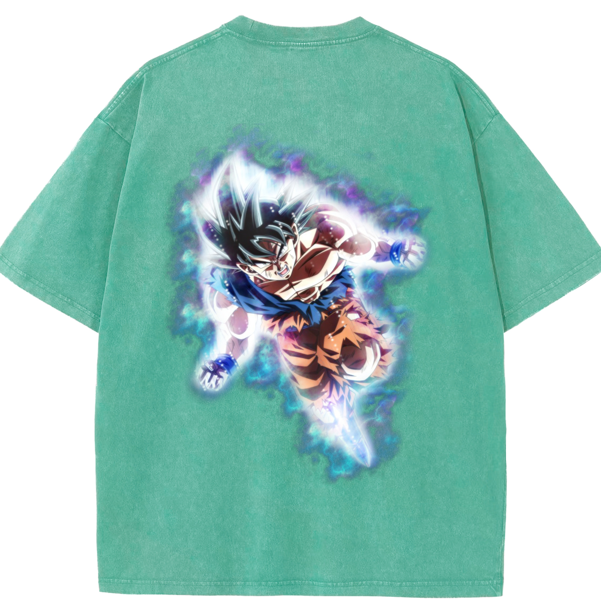 （画像用） ドラゴンボール 孫悟空（そん ごくう）Son Goku カカロット DRAGON BALL Kakarotto 綿100% ヴィンテージ風 半袖Tシャツ（背面プリント）
